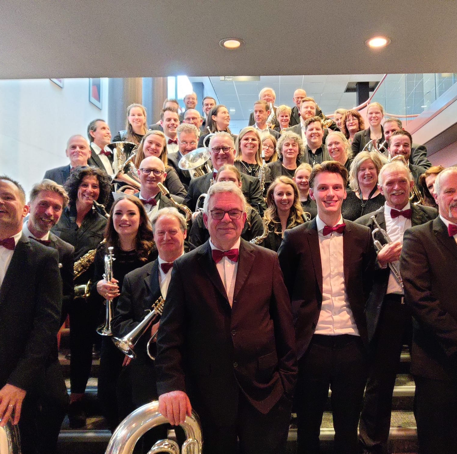 Leden van de fanfare van Ons Genoegen